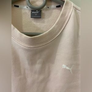 Puma pink long sleeve crop tops